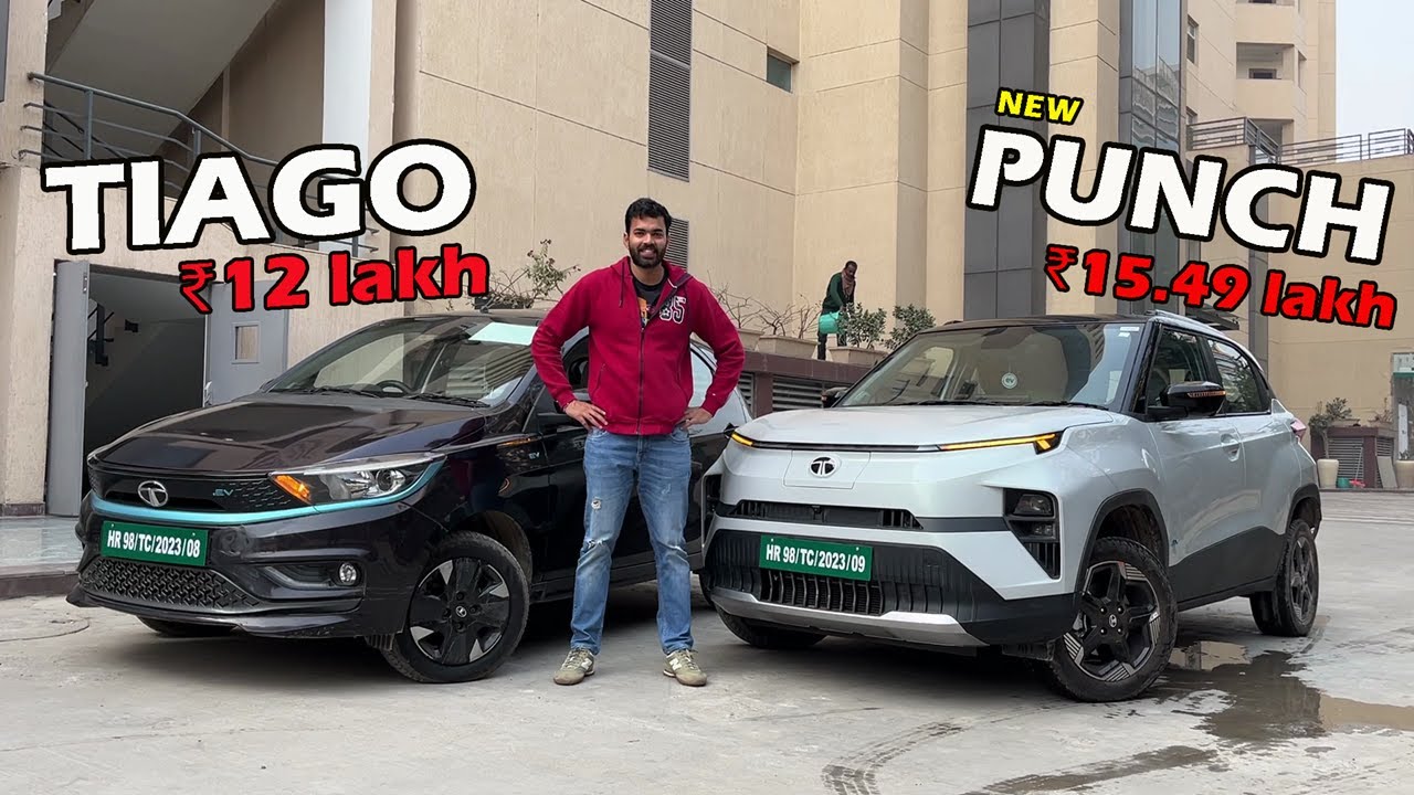 *Разница всего в 300 000 рупий* Новый Tata Punch EV 2024 года против Tiago EV | Какой купить? Сра...
