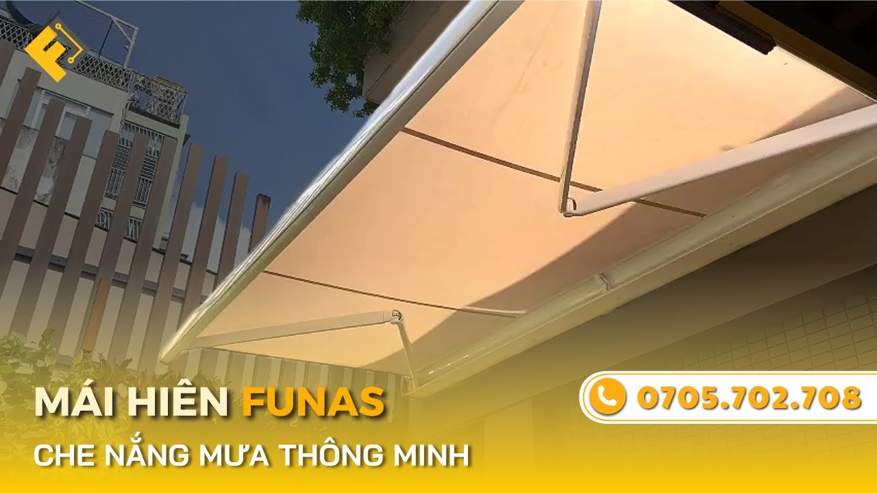 Mái Hiên Tự Động AWN - F02, Thiết Bị Che Nắng Mưa Nhập Khẩu Cao Cấp ✅ Funas