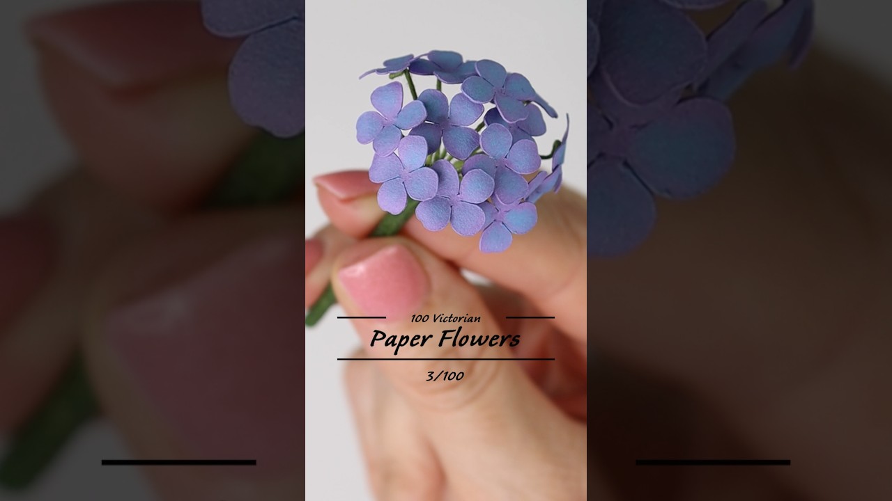Hydrangea paper flower - boastful #the100dayproject #paperflower