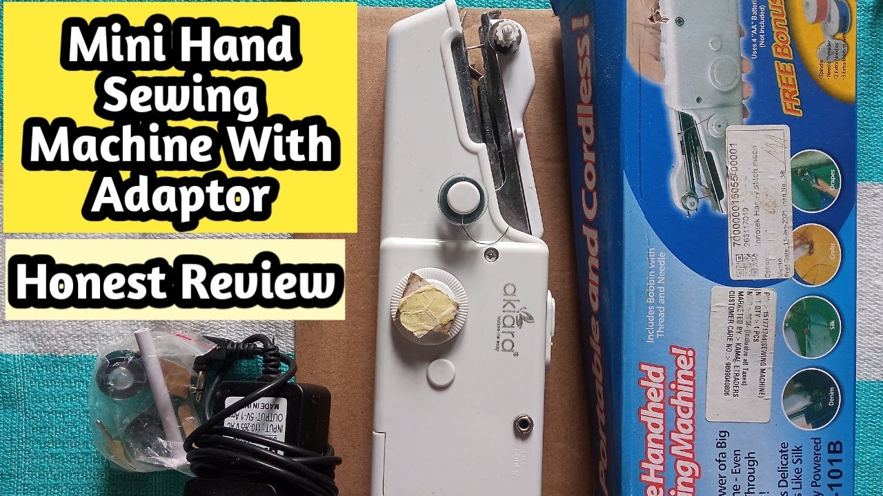 akiara Handy Sewing Machine With Adaptor | Unboxing & Review | How To Use Mini Sewing Machine