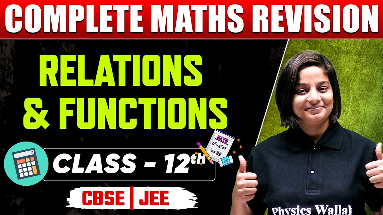 RELATIONS AND FUNCTIONS in 70 Minutes | Complete Chapter Revision | Maths | Class 12