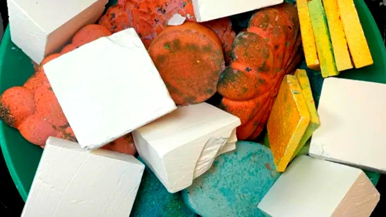 🧡Reformed GymChalk and Crispy Blocks | Crunchy | ASMR | Satisfying by@ASMRgymchalkIndonesia💛