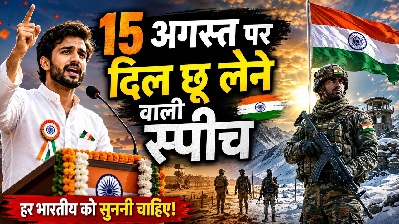 15 अगस्त स्वतंत्रता दिवस स्पीच | Independence day speech in hindi | 15 august ka bhashan
