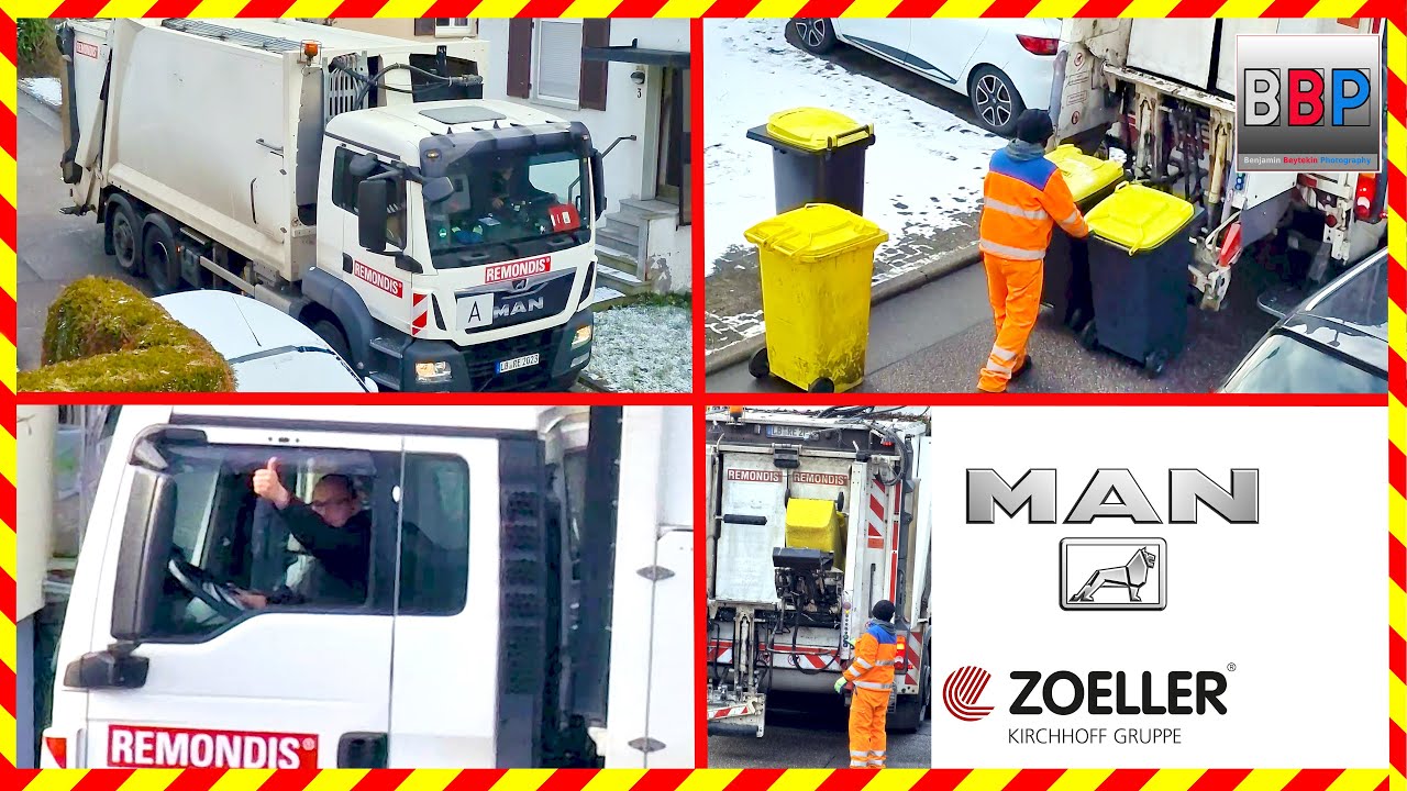 ❌ MAN / Zoeller M&uuml;llwagen  - Letzte Leerung Gelbe Tonne in 2025 ❌ #m&uuml;llauto