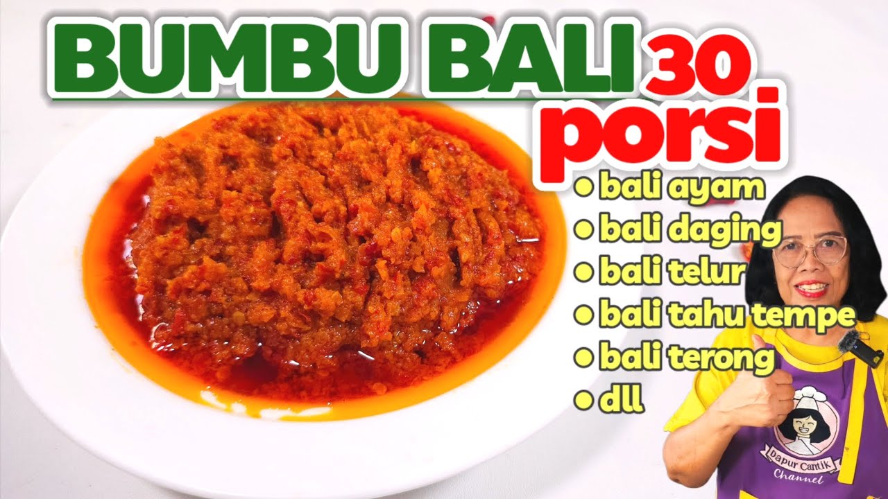 RESEP BUMBU BALI 30 PORSI AWET TAHAN LAMA -- BISA UNTUK ANEKA MACAM BALI
