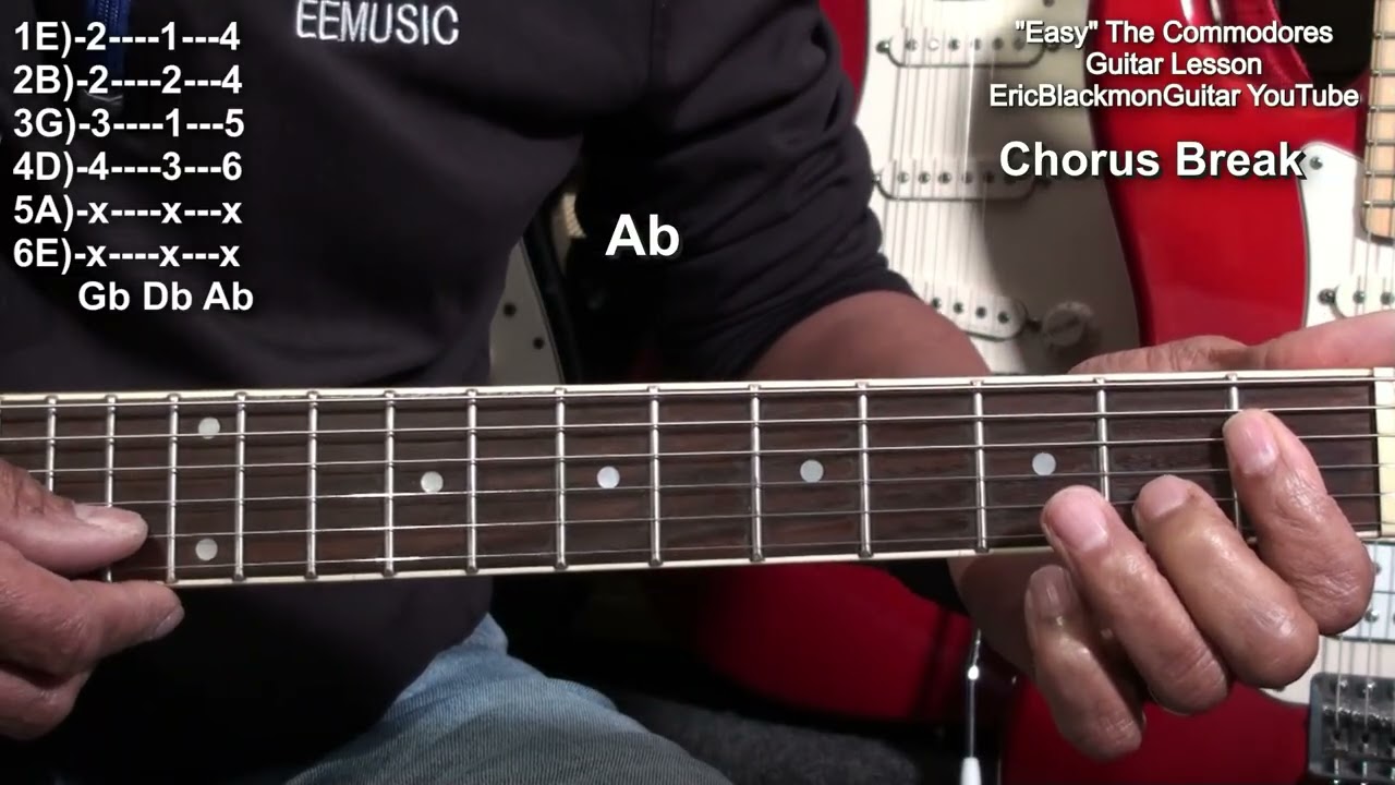 How To Play EASY The Commodores Chords On Guitar @EricBlackmonGuitar
