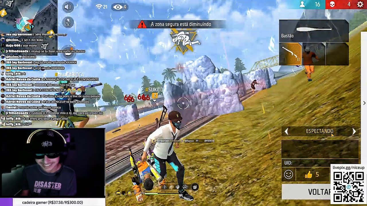 IMPRESSIONEI 1000 PESSOAS AO VIVO COM A MINHA JOGABILIDADE 😧🔥 Free Fire Highlights