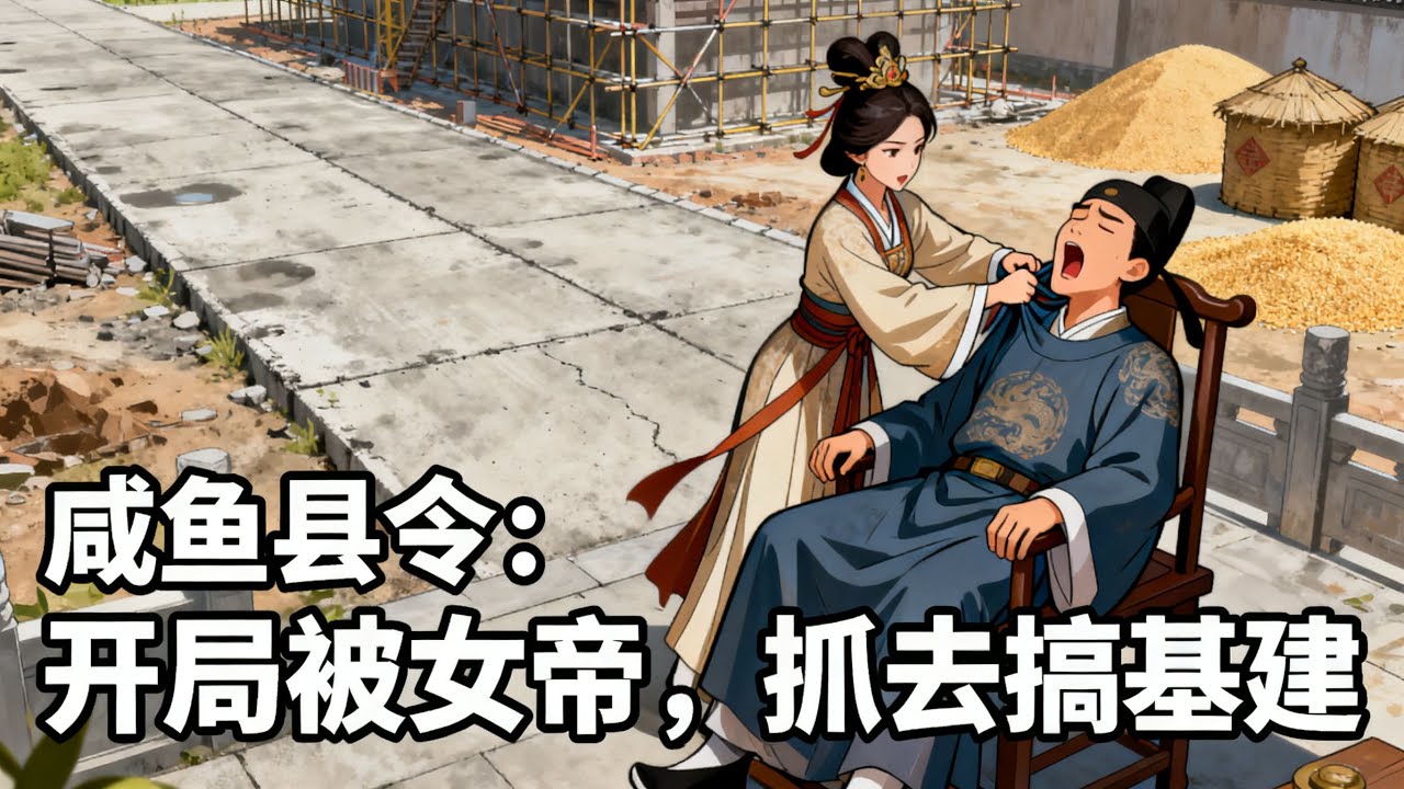 《鹹魚縣令：開局被女帝，抓去搞基建》穿越只想躺平的鹹魚縣令，卻因一條水泥路被微服女帝盯上，從此被迫用現代知識搞基建，把窮縣捲成全國經濟中心。#历史#玄幻#小说