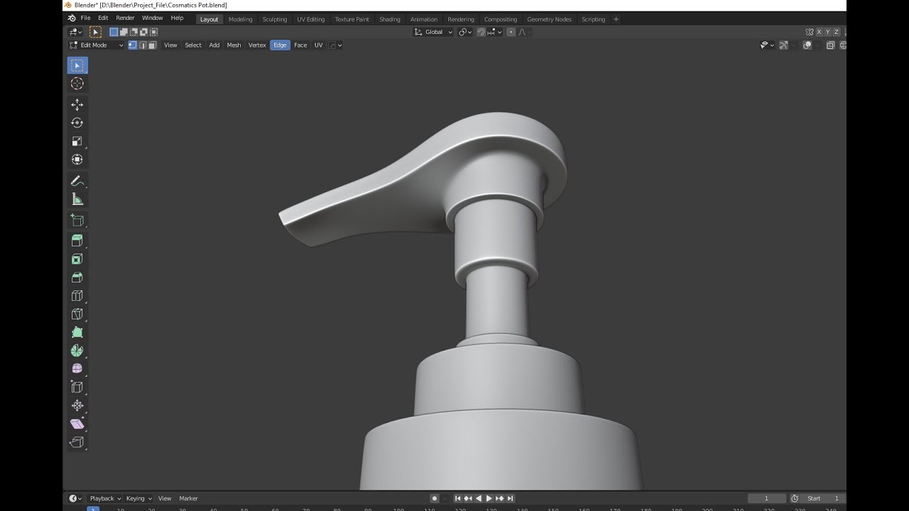 Blender Cosmetics Bottle Modelling || Blender Tutorial || Blender 2.9x