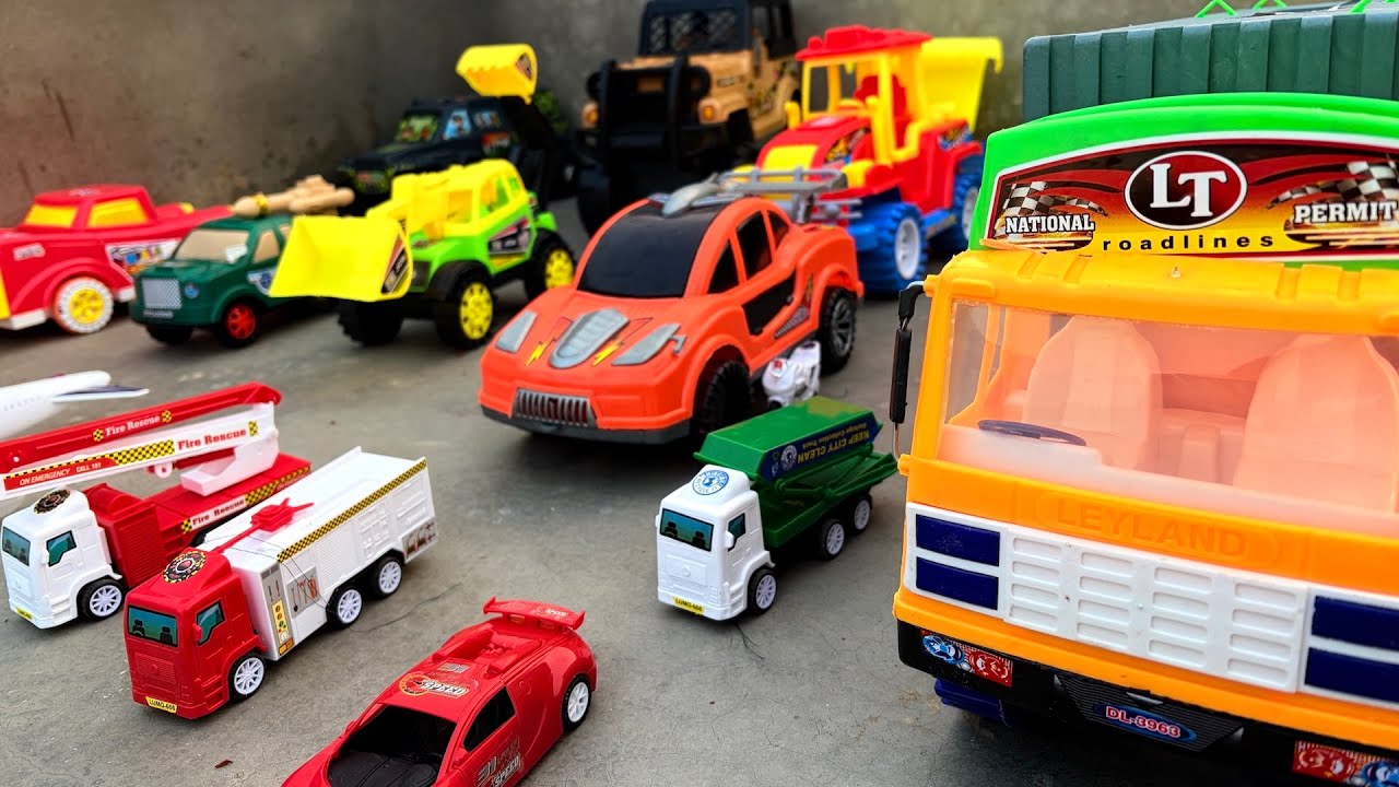 रवि के खिलोने चोर ले गए | JCB | Truck | Tractor | Hotwheels car | Super Car | Bike | Train