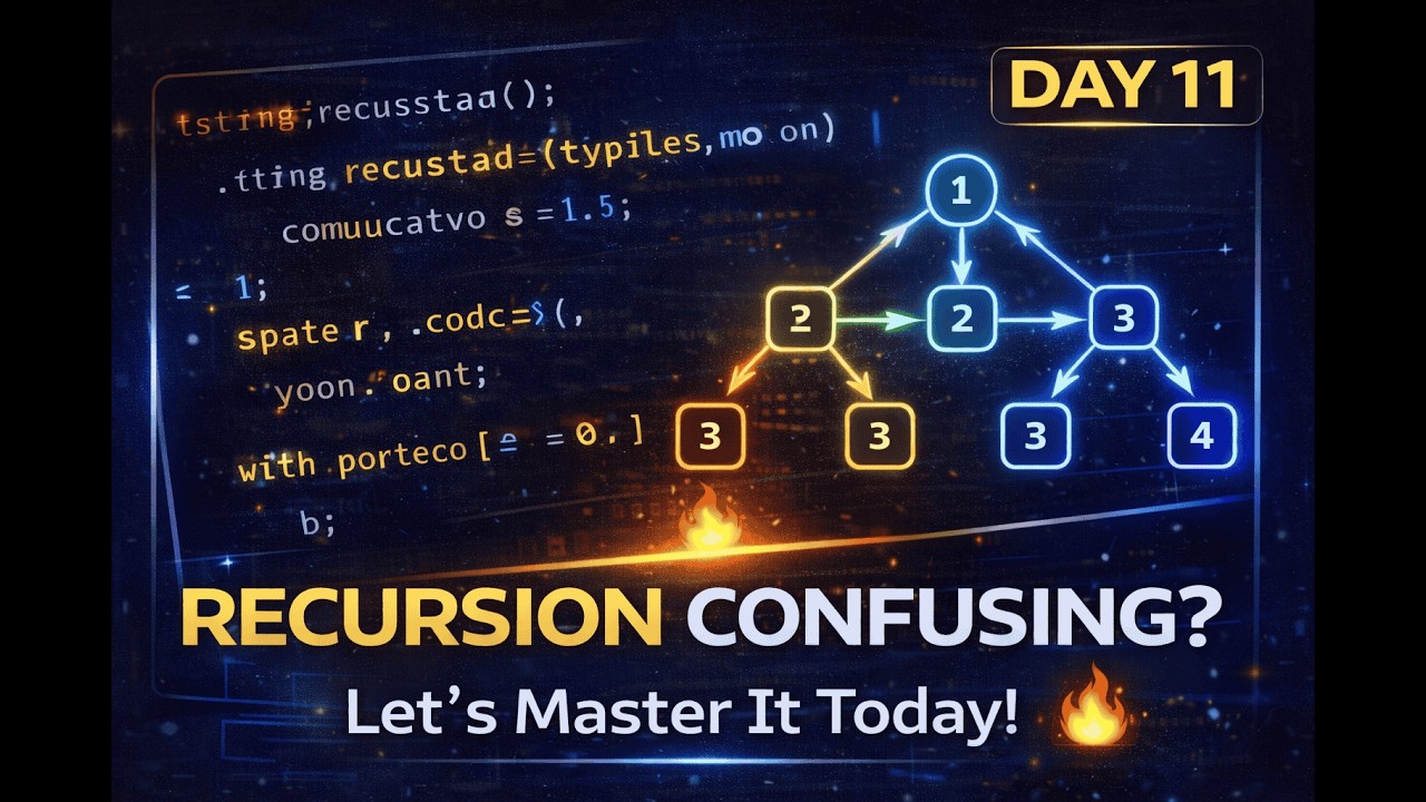 Day 11: RECURSION in Python 🔁 | The Concept That Makes or Breaks Every Programmer | Python with PA1