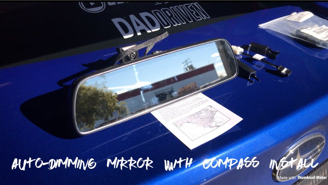 2017 WRX: Subaru Genuine Auto Dimming Compass Mirror Install | Subaru WRX 2015 2016 2017 2018