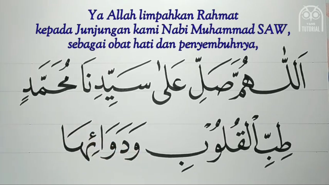 SHOLAWAT TIBBIL QULUB, TULISAN ARAB DAN ARTINYA
