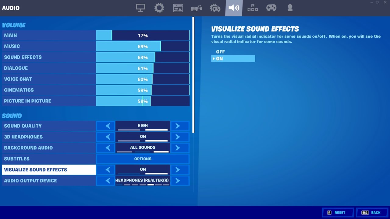 Visualize sound effects in Fortnite is... interesting.