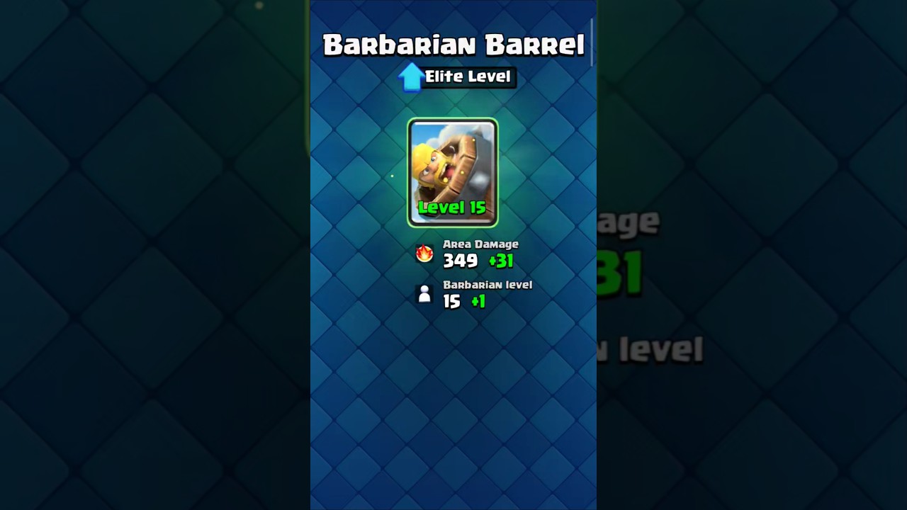Upgrading Barbarian Barrel To Elite #clashroyale #shortsfeed #shorts #shortsvideo #shortsviral
