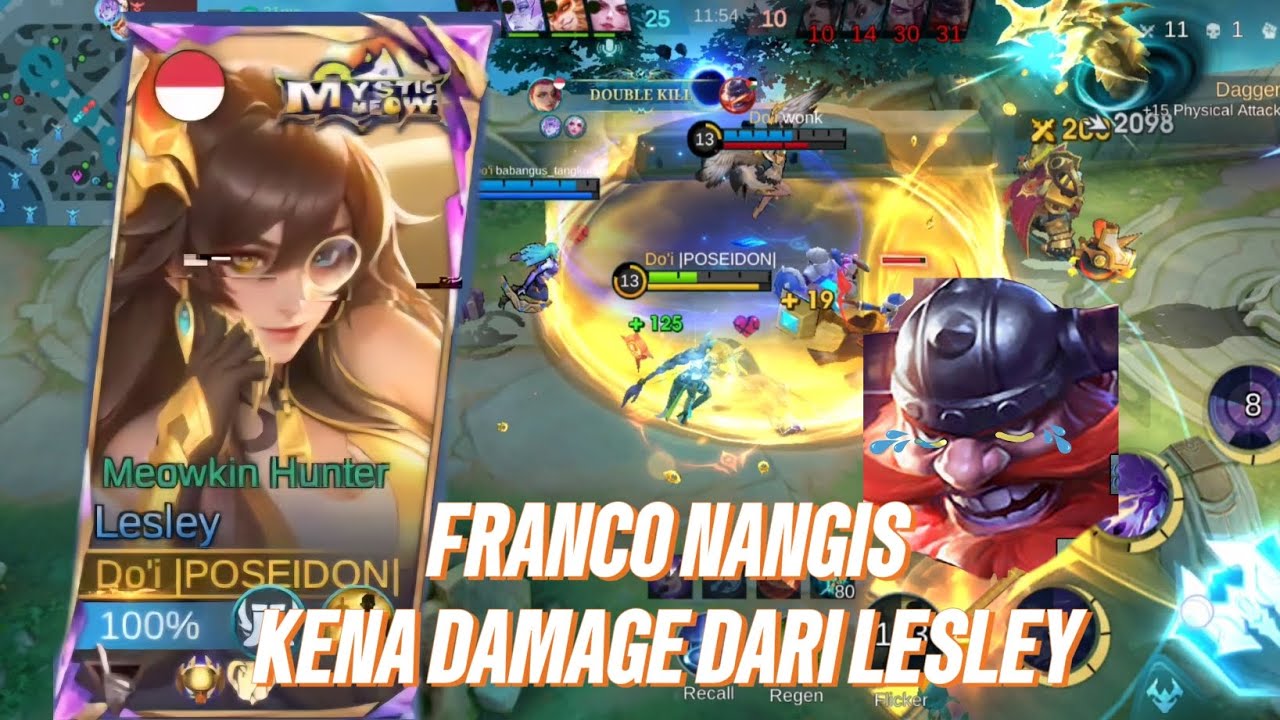 FRANCO NANGIS KENA DAMAGE LESLEY!!! - Mobile Legends
