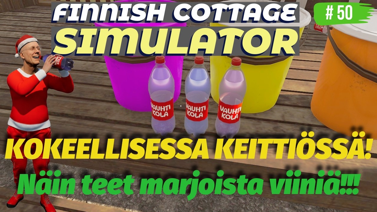 3 RESEPTIÄ, 1 TAVOITE: Seppo yrittää tehdä viiniä! | Finnish Cottage Simulator K1J50
