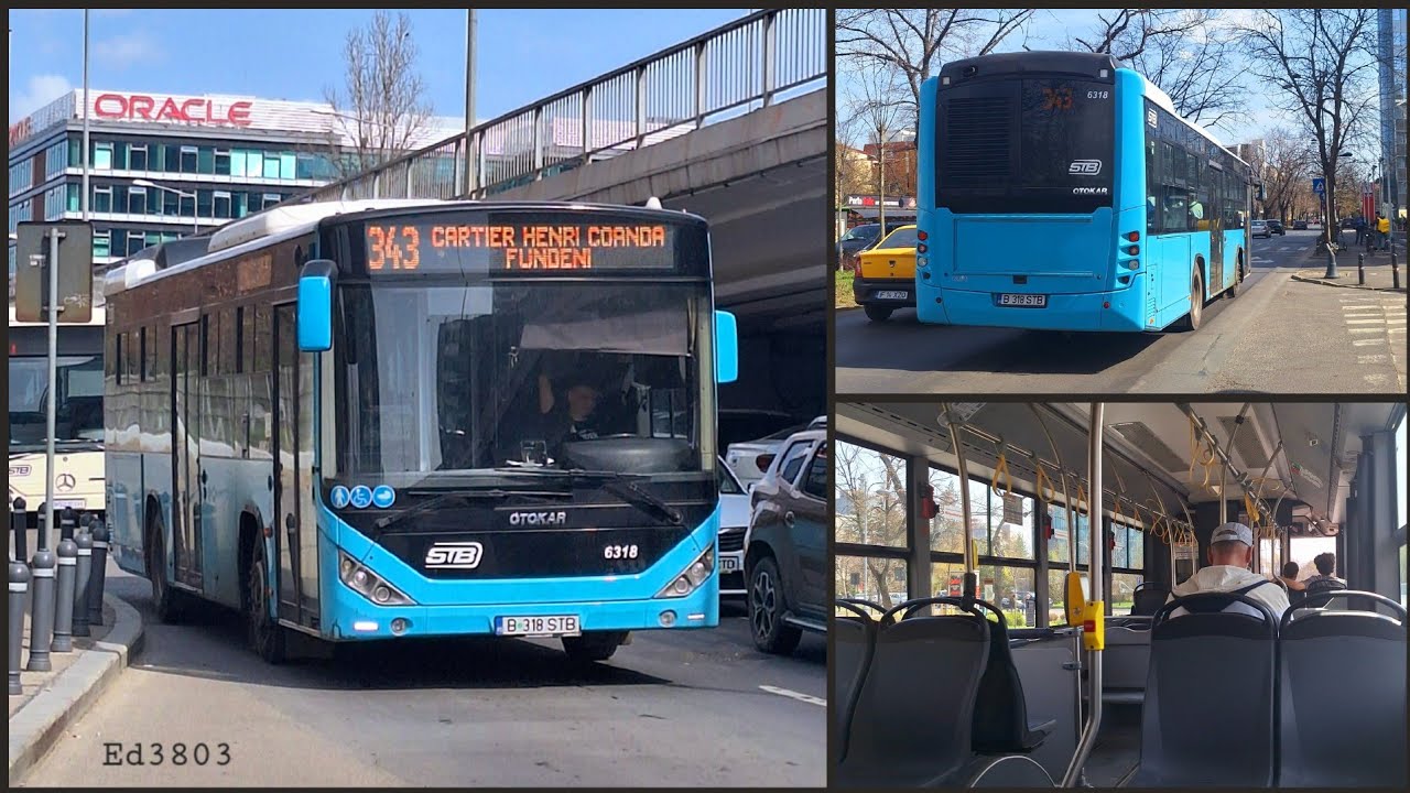 București | Călătorie cu Otokar Kent C10 #6318 | Linia 343