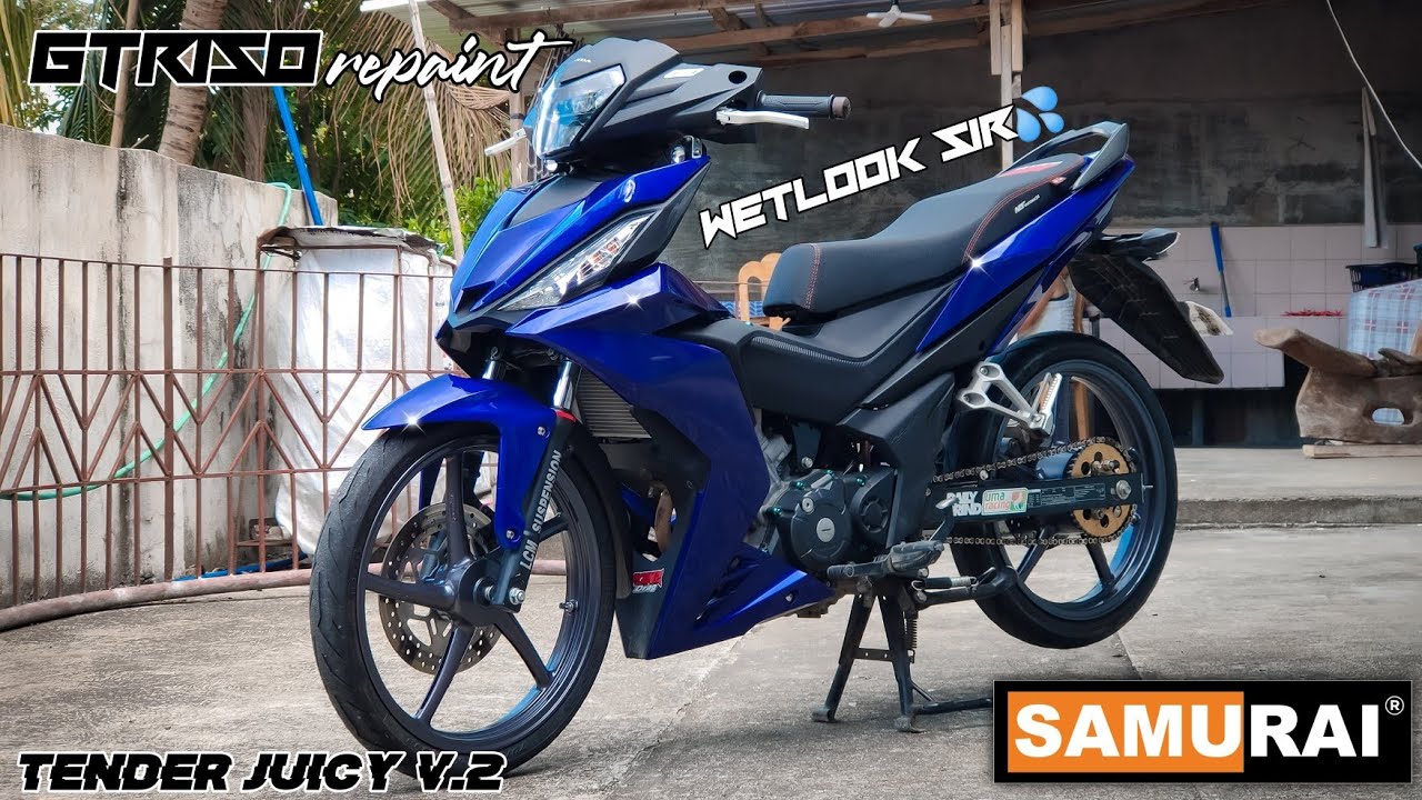 Honda Supra Gtr150 fairings repaint, Deep purplish blue. Samurai paints. TJ V.2 | Graham MOTO