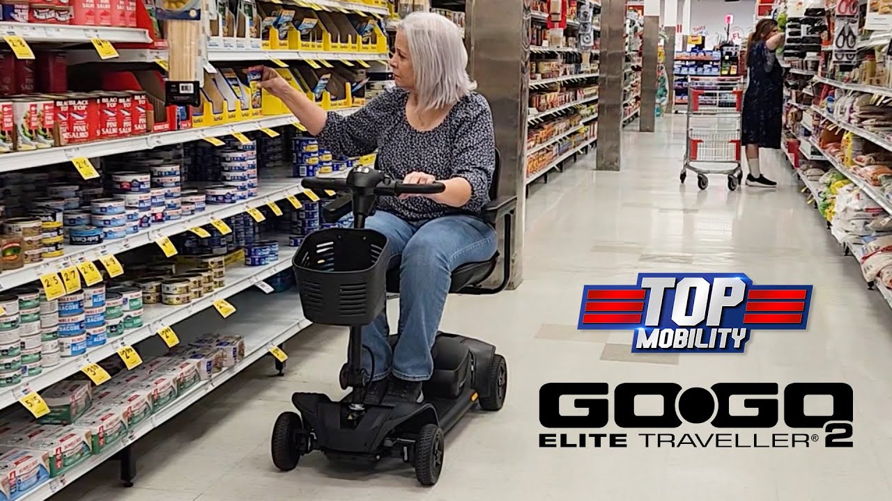 Go Go Elite Traveller 2®, 4-Wheel Travel Scooter at Top Mobility.