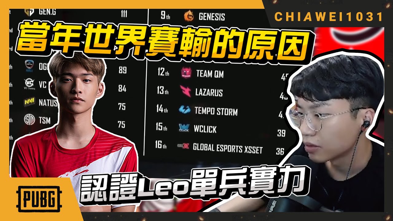【Chiawei1031tv】公開當年世界賽輸的原因！｜再選一次會去中國發展？｜認證Leo單兵實力！絕地求生