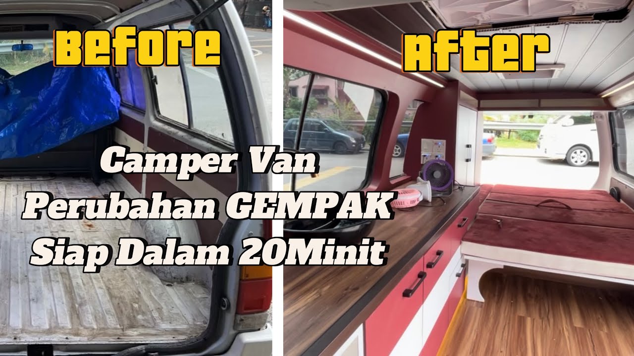 💯DIY CAMPERVAN MALAYSIA : CARA BUAT VAN BURUK JADI CANTIK #diy #campervan #camper  #vanlife #camping