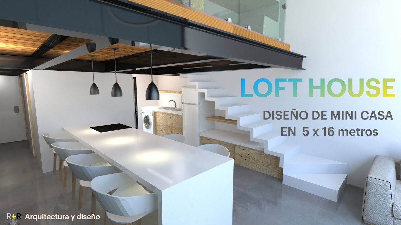 Loft house - funcionalidad en poco espacio (5 x 16 m)