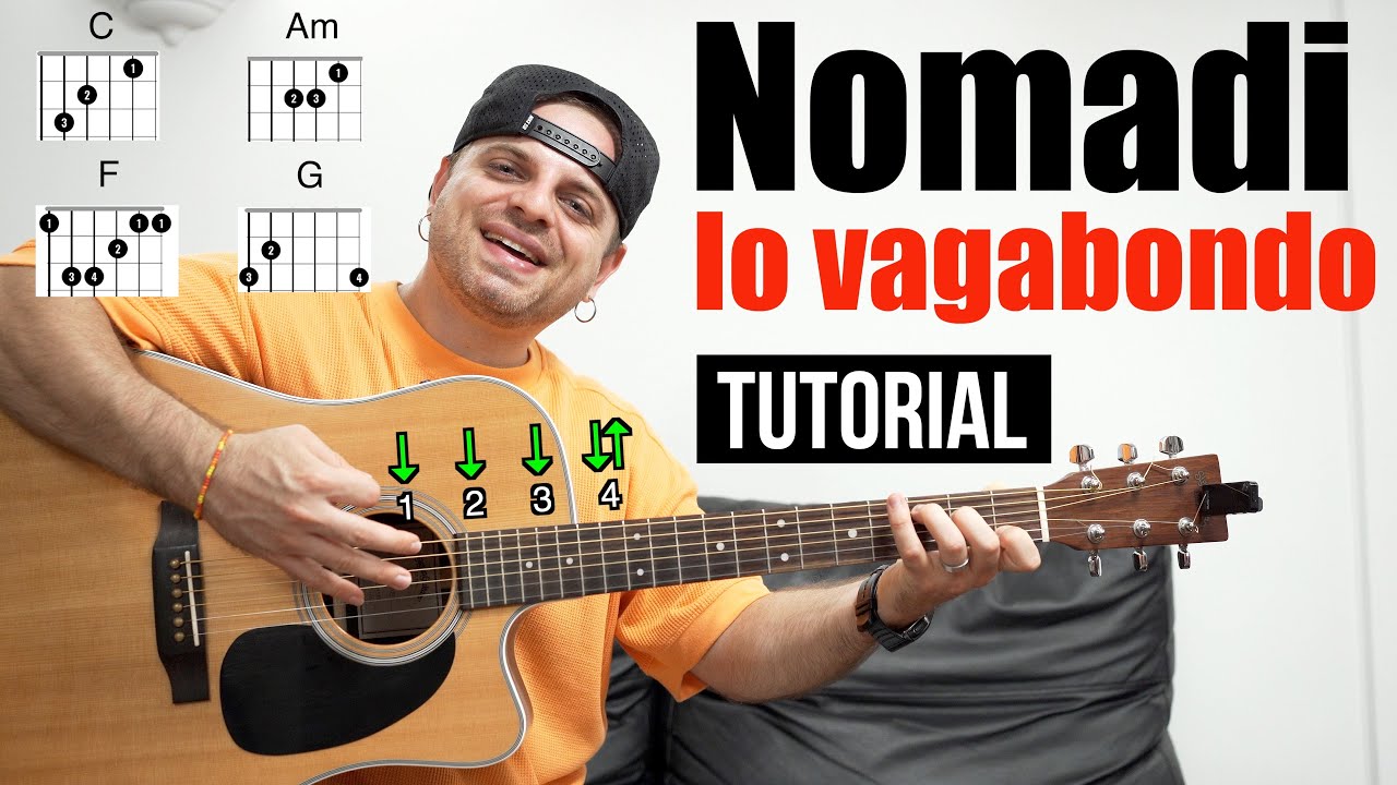 TUTORIAL CHITARRA | Nomadi - Io vagabondo (che non sono altro) | Accordi, Testo, Ritmo