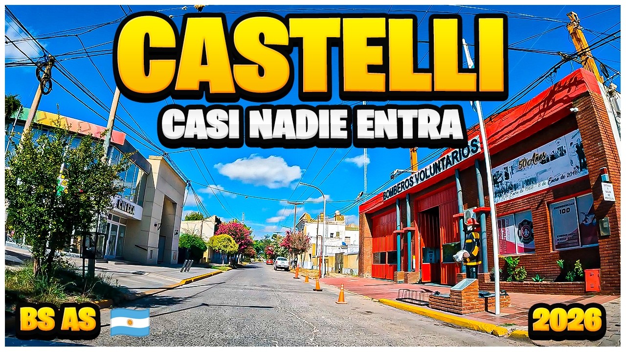 Recorriendo Castelli, Buenos Aires en auto | Ruta, pueblo y calma [4K]