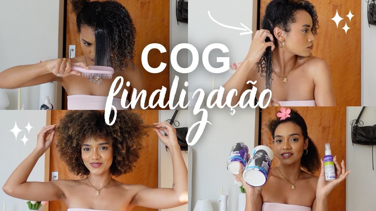Finalização com técnica COG no meu cabelo crespo!