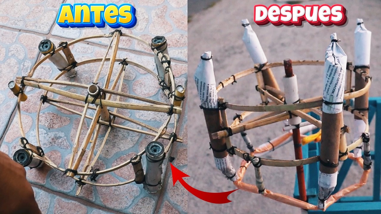 ASI RESTAURE LA CORONA PIROTECNICA QUE ME REGALO UN SUSCRIPTOR
