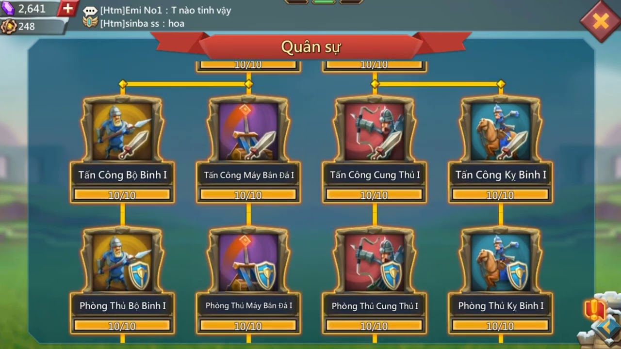 Update acc lên t4 khế 4 full săn quái - Lords mobile