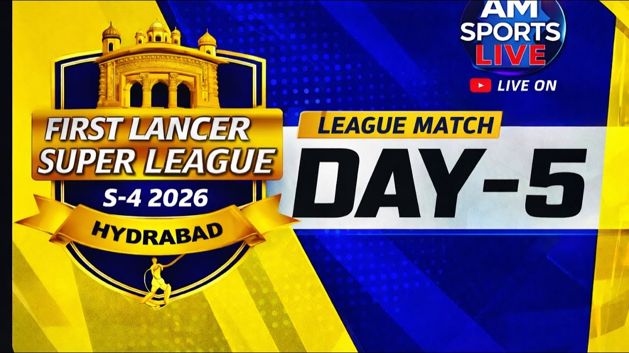 🛑: LIVE NOW 🛑:🏆 LEAGUE MATCH DAY 5:  FIRST LANCER SUPER LEAGUE S-4 || HAYDRABAD