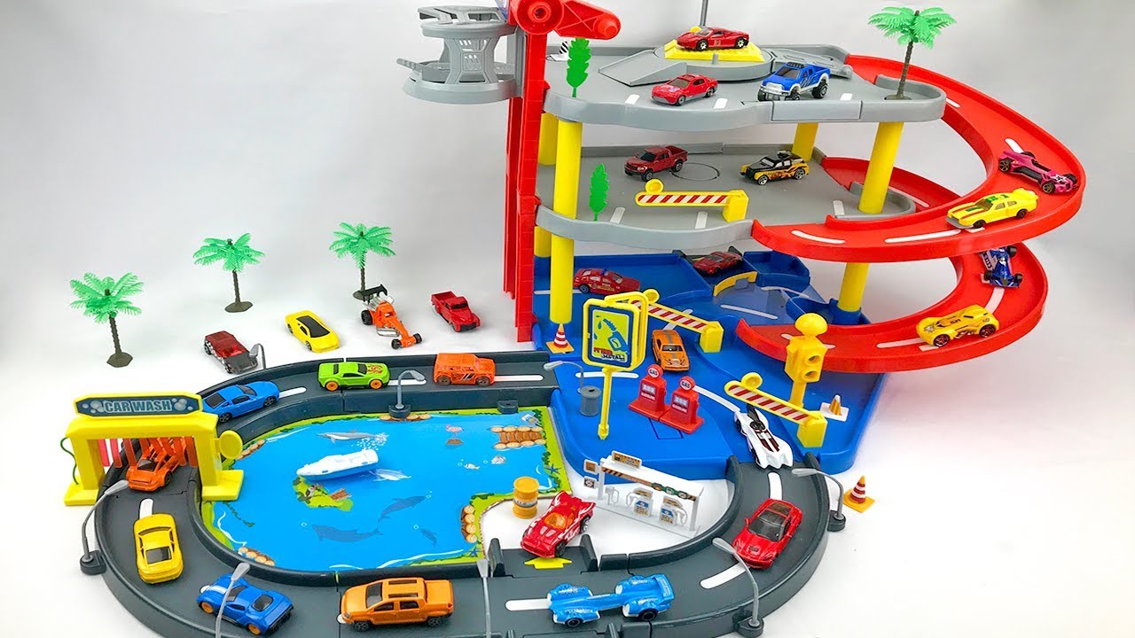 Carritos de Carrera para Ni&ntilde;os - Pista de 3 Niveles para Coches de Carreras