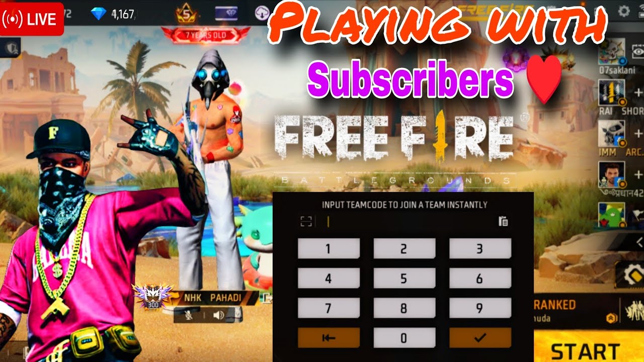 NHK PAHADI YT is live 🔴 | weekly membership giveaway 💎 #freefire #fflive #totalgaming #raistar
