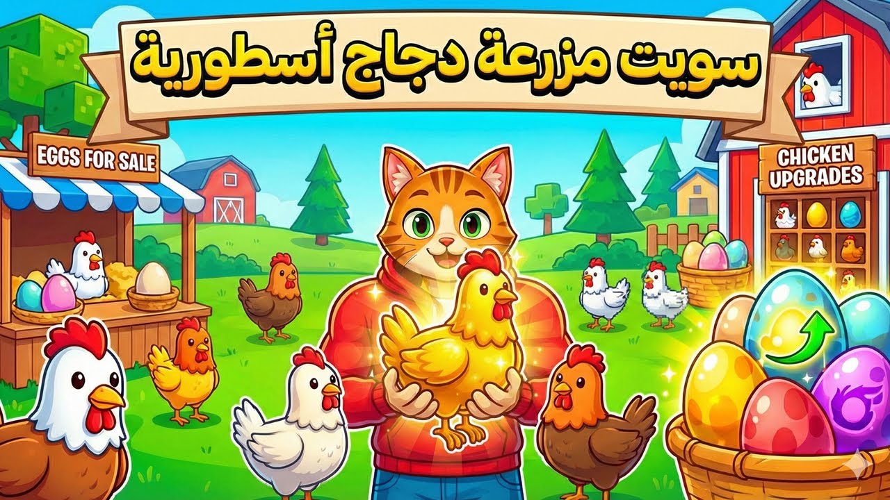 Roblox - ⚡⚡⚡طورت مزرعة دجاج اسطورية من الصفر