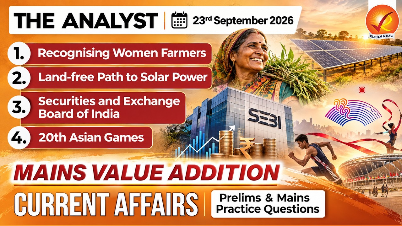 Current Affairs Today 23 Sep 2026 I UPSC Daily Current Affairs I The Hindu Analysis I The Analyst