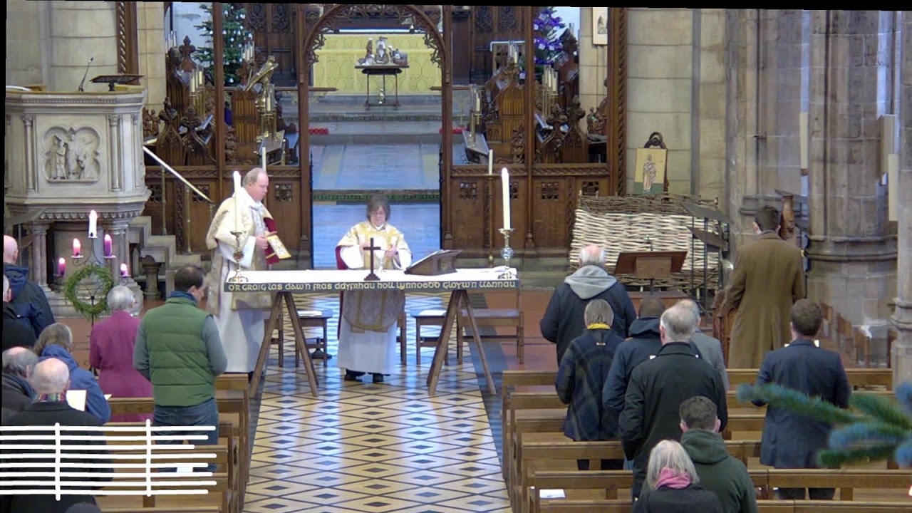 Cymun Bendigaid a Gan 28 Rhagfyr 2025 am 10am/Choral Holy Eucharist 28 December 2025 at 10am.