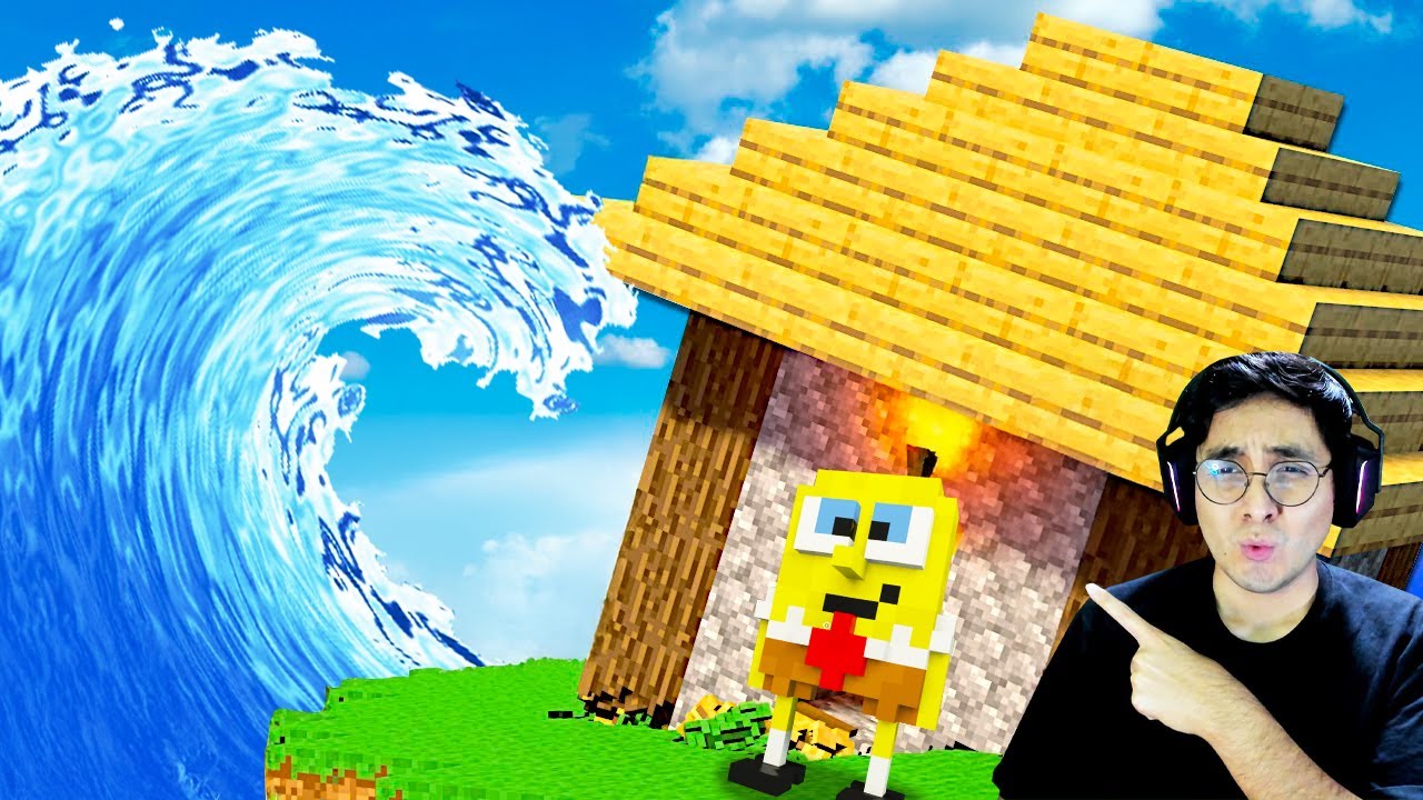 Un TSUNAMI GIGANTE destruye MINECRAFT!! - Teardown