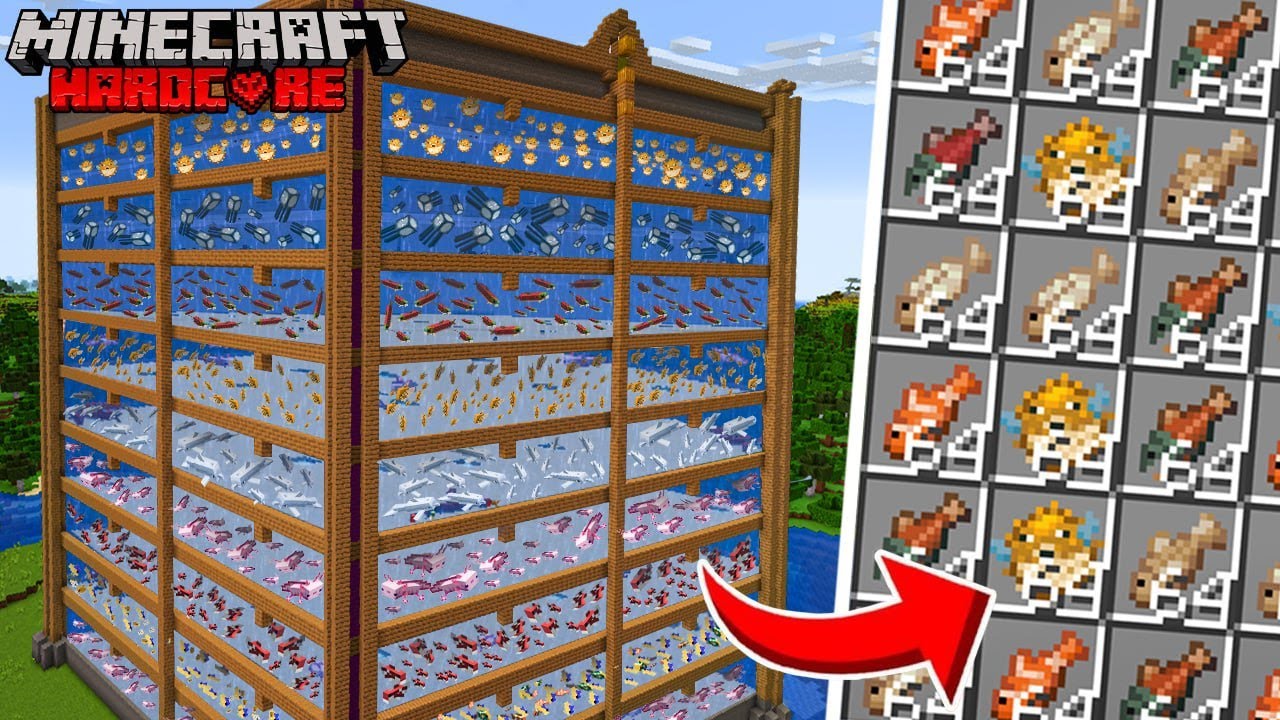 Ich habe die ULTIMATIVE Fischfarm in Minecraft Hardcore gebaut!
