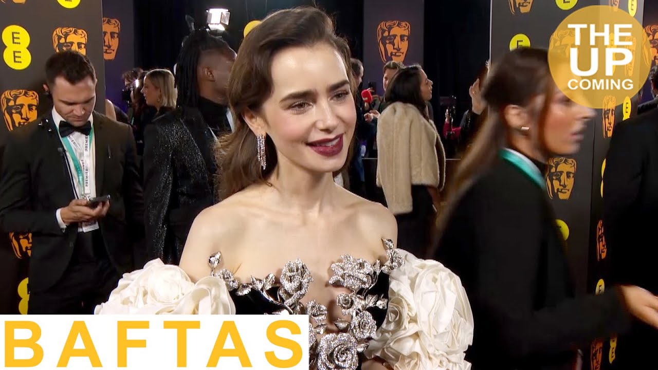 Lily Collins BAFTAs 2024 interview - presenter