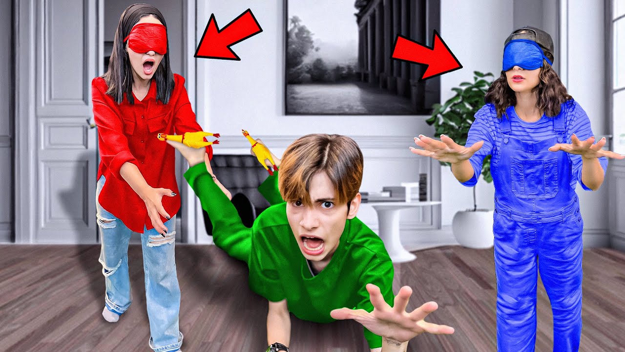 چشم بسته بقیه رو پیدا کن برنده شو🏅😂