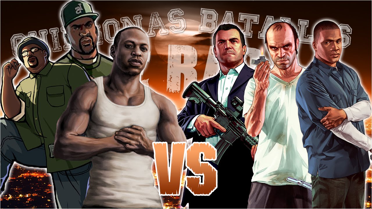 GTA 5 vs GTA San Andreas. Chingonas Batallas de Rap de Titanes | Zoiket ft. Raplion, Ykato & Darck