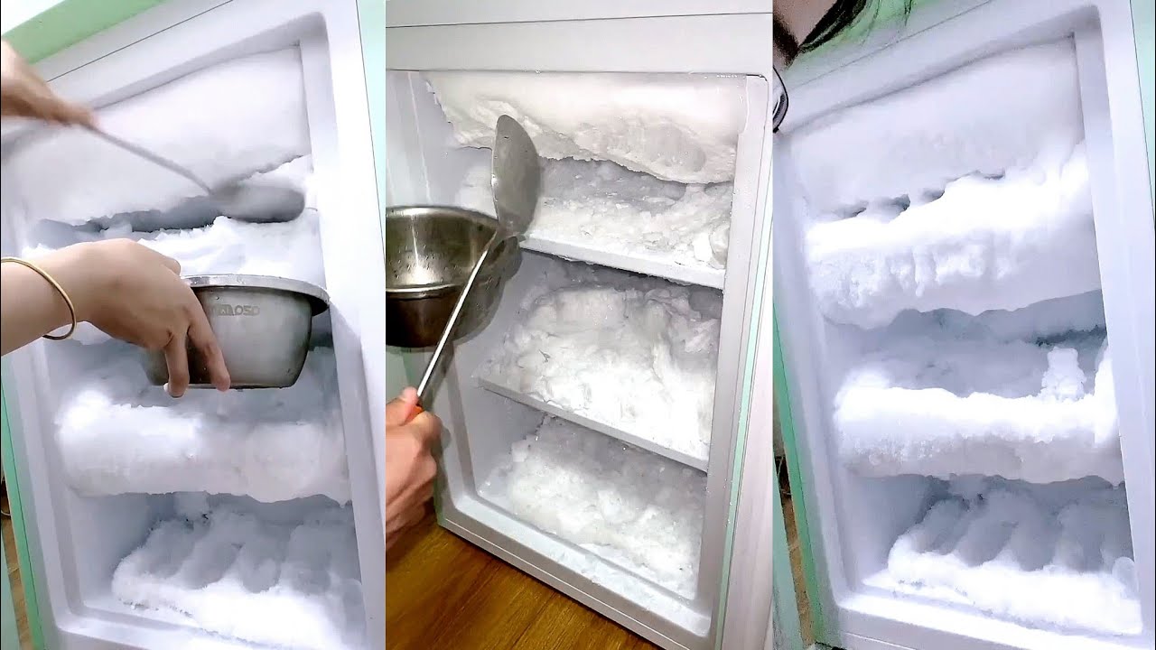 FULL VIDEO / ASMR FREEZER FROST EATING & SCRAPING / WHITE ICE