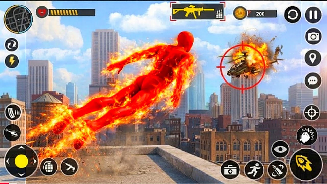 Flying Police Fire Hero: Gangster Crime City Part 10 - Android Gameplay