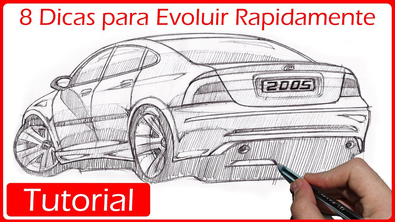 COMO DESENHAR CARROS: 8 dicas ninja para evoluir mais rápido seus sketches!