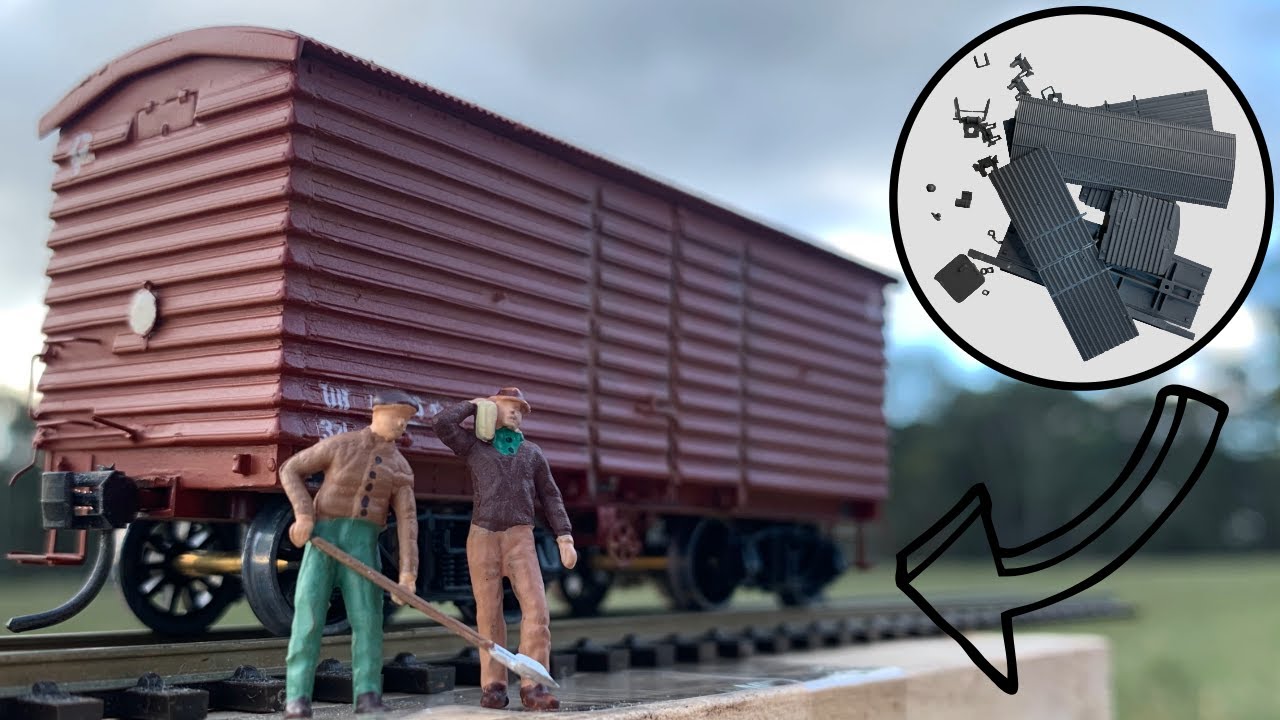 Fun HO Scale Model Train Build - UB Goods Van -  Timelapse