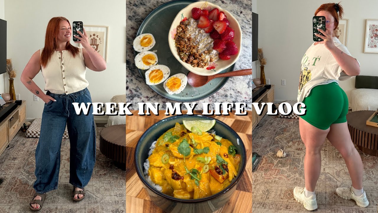 week in my life vlog: office lunches, weeknight dinners, gym outfit inspo