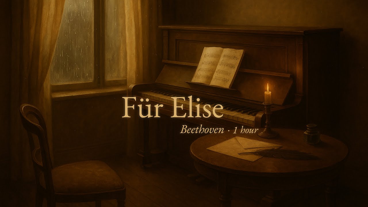 Für Elise — Beethoven | 1 Hour Candlelight Piano Ambience for Study, Reading & Reflection 4K