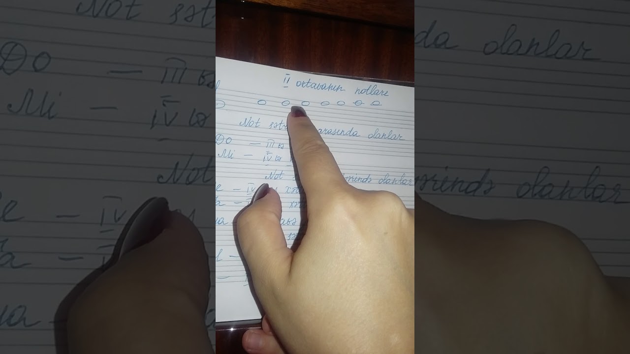 2ci oktavanin notlari  (asan yolla)